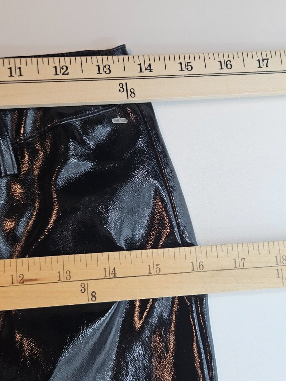 I.AM.GIA Nikole Faux Patent Leather Pants Black Women's Size M High Rise Party - Picture 10 of 13